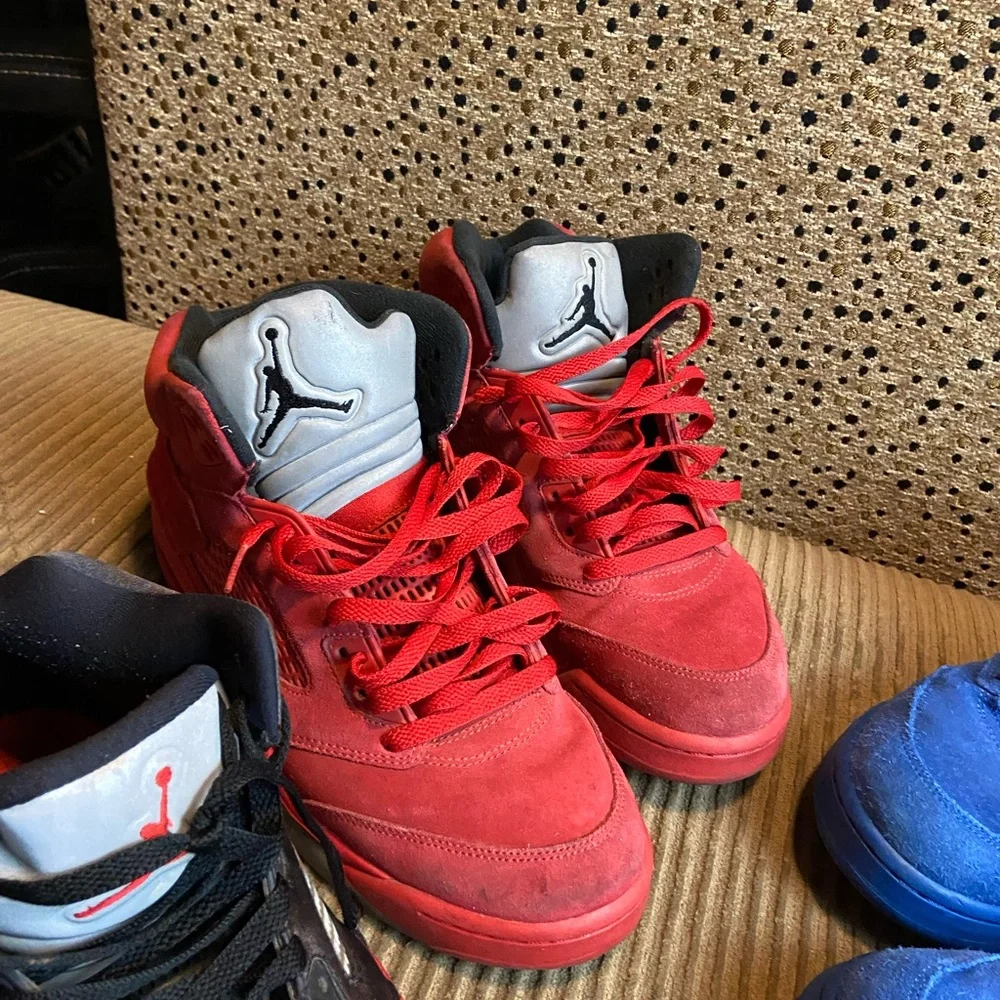 Big Jordan 5 LOT‎ -Red Blue suede Satin Bred Neymar